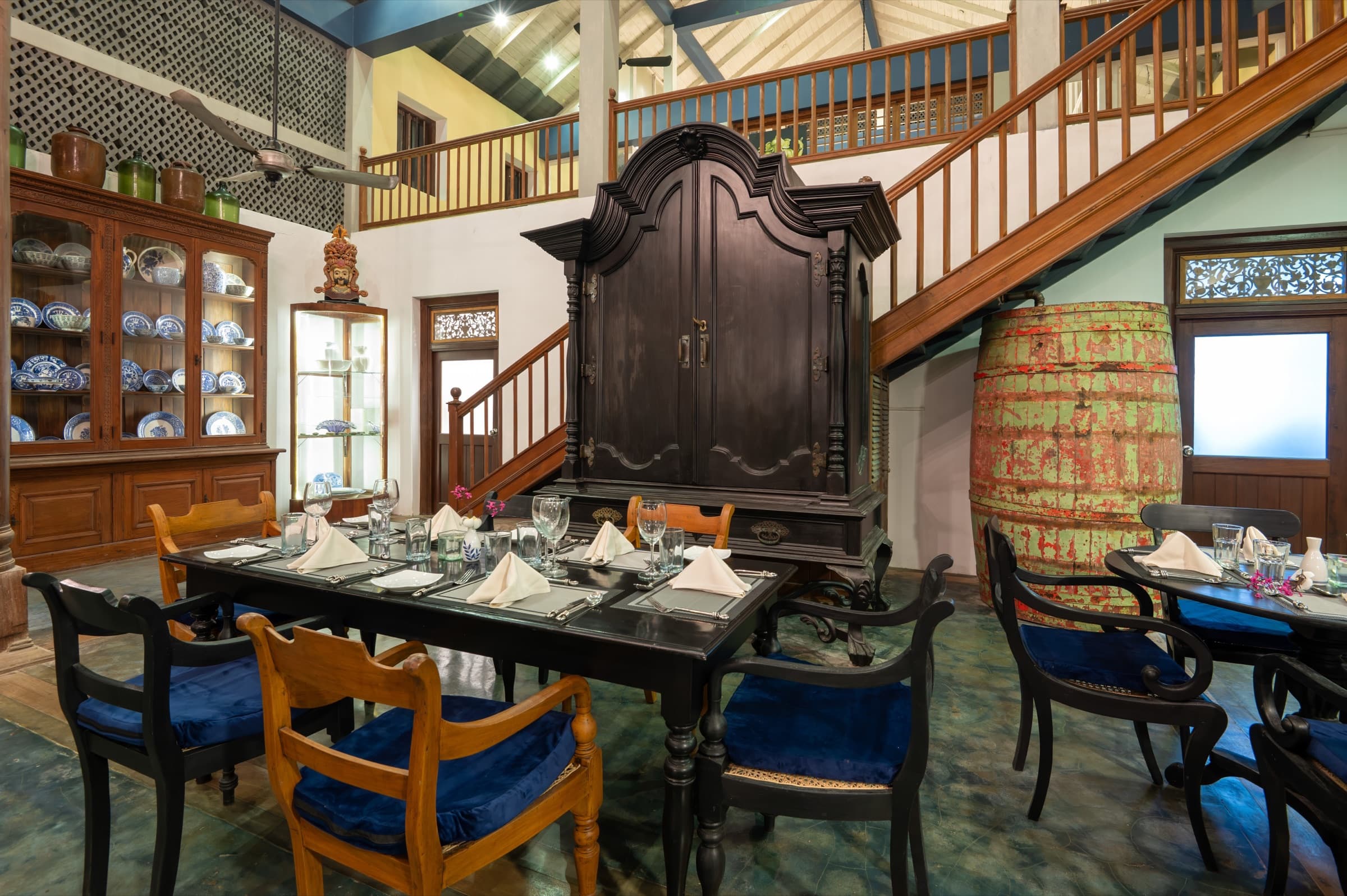 Dining room beside the heritage staircase